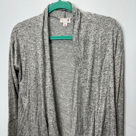 Heather gray open front super soft flowy cardigan nwt - Picture 4 of 5